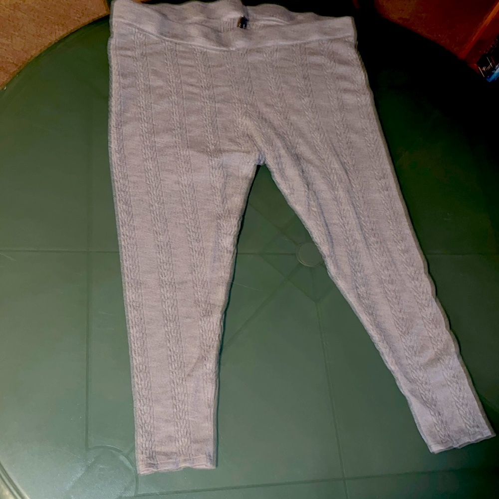 Torrid 3X Grey Braided Sweater Leggings